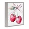 Stupell Industries Whimsical Cherries with Dotted Ribbon Framed Giclee, design by Creative Studio